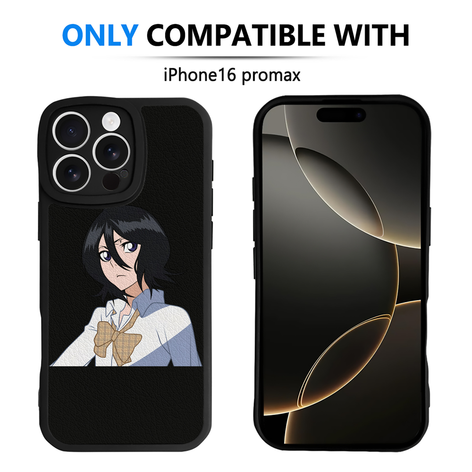 （画像用） ブリーチ 朽木ルキア BLEACH Kuchiki Rukia 【iPhone 16シリーズ対応】シリコンスマホケース（レザー調） 材質：シリコン